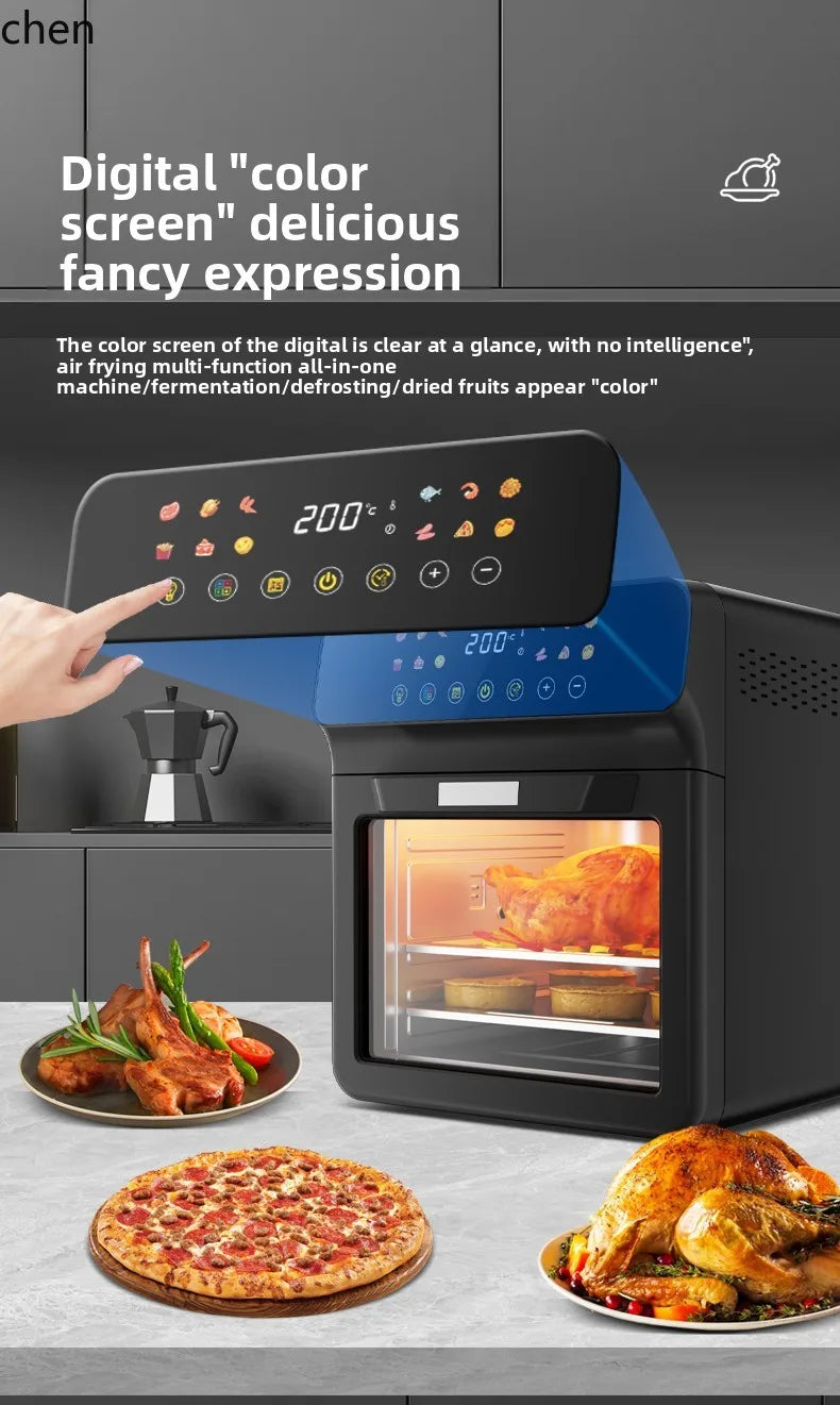 HXL Smart Home Multi-function Visual Large Capacity Color Touch Screen Air Fryer