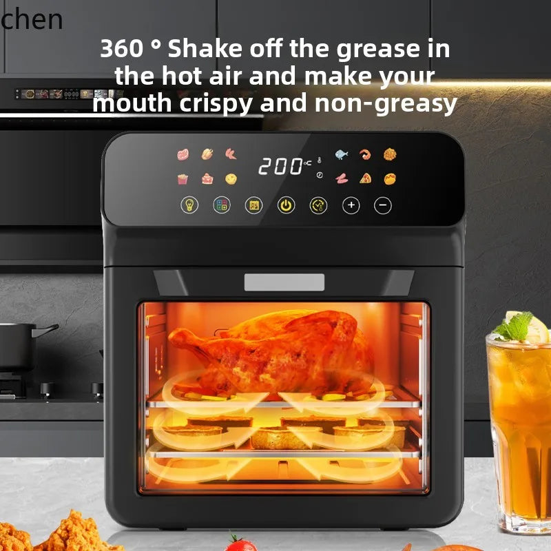HXL Smart Home Multi-function Visual Large Capacity Color Touch Screen Air Fryer